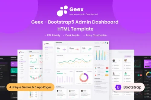 Mua Geex - Bootstrap5 Admin Dashboard HTML Template giá rẻ