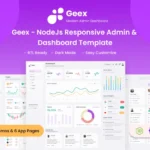 Geex – NodeJs Responsive Admin & Dashboard Templat
