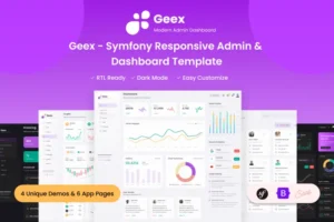 Mua Geex - Symfony Admin & Dashboard Template giá rẻ