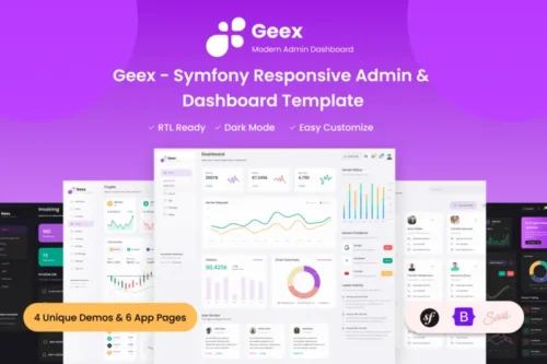 Mua Geex - Symfony Admin & Dashboard Template giá rẻ