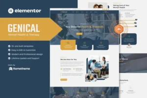 Mua Genical - Mental Health & Therapy Elementor Template Kit giá rẻ