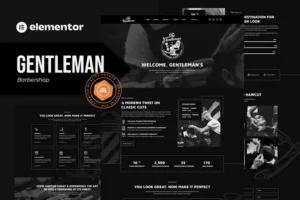 Mua Gentleman - Barbershop & Hair Studio Elementor Template Kit giá rẻ