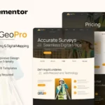 Geopro – Land Surveying & Digital Mapping Elementor Template Kit