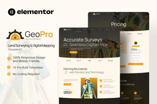 Mua Geopro - Land Surveying & Digital Mapping Elementor Template Kit giá rẻ