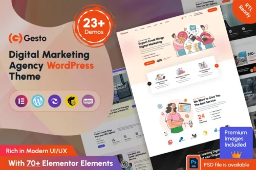 Mua Gesto - Digital Marketing Agency WordPress Theme giá rẻ