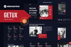 Mua Getux - Modern Digital Agency Elementor Template Kit giá rẻ