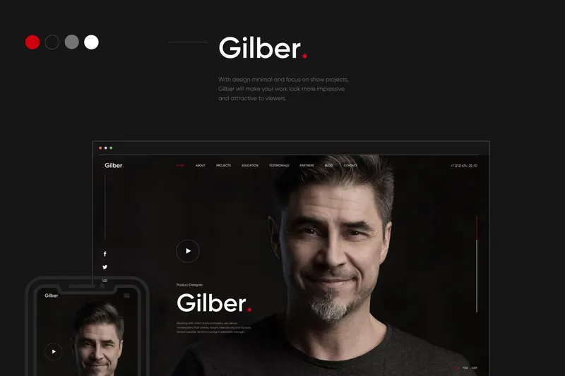 Mua Gilber - Personal CV/Resume WordPress Theme giá rẻ