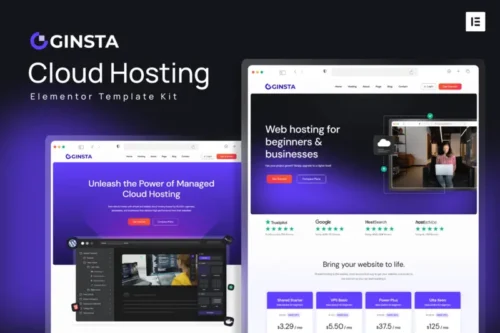 Mua Ginsta - Cloud Hosting Company Elementor Template Kit giá rẻ