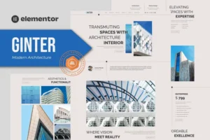 Mua Ginter - Modern Architecture Elementor Template Kit giá rẻ
