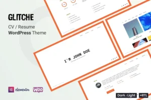 Mua Glitche - CV Resume WordPress Theme giá rẻ