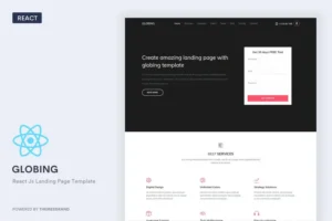 Mua Globing - React Js Landing Page Template giá rẻ