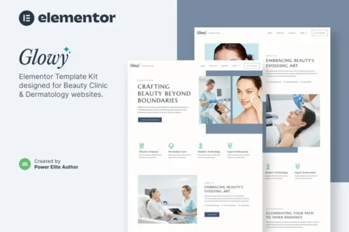 Mua Glowy – Beauty Clinic & Dermatology Elementor Template Kit giá rẻ