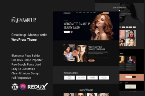 Mua Gmaakeup - Makeup Artist WordPress Theme giá rẻ