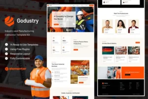 Mua Godustry - Industry & Manufacturing Elementor Template Kit giá rẻ