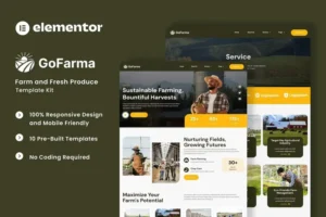 Mua Gofarma - Farm & Fresh Produce Elementor Template Kit giá rẻ
