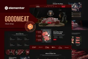 Mua Goodmeat - Meat Shop & Butcher Elementor Template Kit giá rẻ