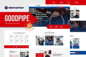 Mua Goodpipe - Plumbing Services Elementor Template Kit giá rẻ