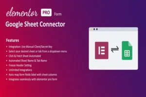 Mua Google Sheet Connector For Elementor Forms giá rẻ