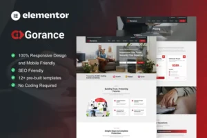 Mua Gorance - Insurance Agency Elementor Pro Template Kit giá rẻ