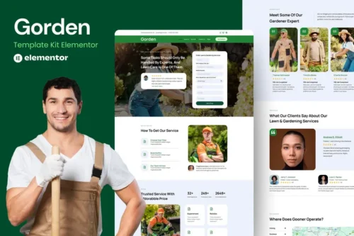Mua Gorden - Lawn & Gardening Service Elementor Template Kit giá rẻ
