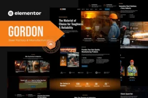 Mua Gordon - Steel Factory & Industrial Plant Manufacturing Elementor Template Kit giá rẻ