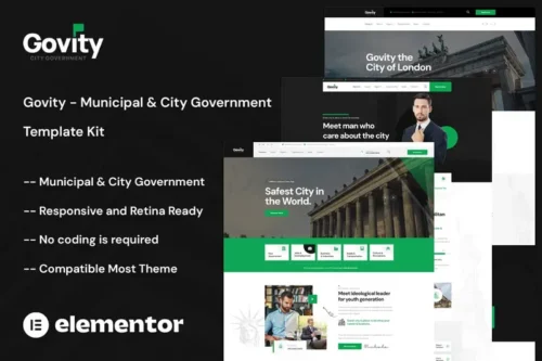 Mua Govity - Municipal & Government Elementor Template Kit giá rẻ