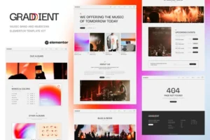 Mua Graddient - Music Band & Musician Elementor Template Kit giá rẻ
