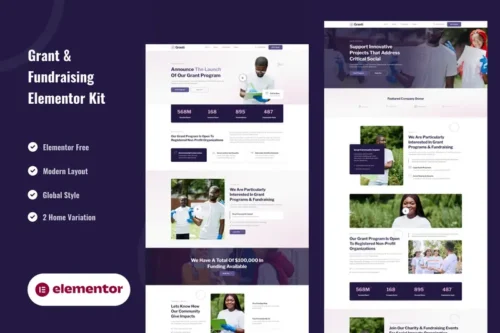 Mua Grant & Fundraising - Elementor Template Kit giá rẻ