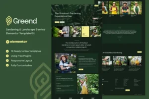 Mua Greend - Gardening & Landscape Service Elementor Template Kit giá rẻ