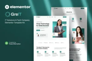 Mua GreIT – IT Solutions & Tech Company Elementor Template Kit giá rẻ