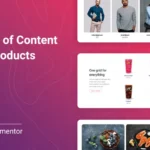 Grid of Content and Products for Elementor