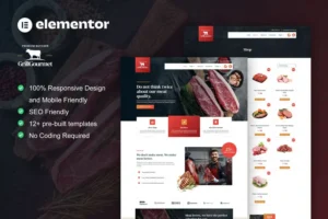 Mua GrillGourmet - Butcher & Meat Shop Elementor Template Kit giá rẻ
