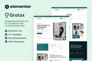 Mua Grotax – Tax Advisor & Consulting Firm Elementor Template Kit giá rẻ