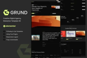 Mua Grund - Creative Digital Agency Elementor Template Kit giá rẻ