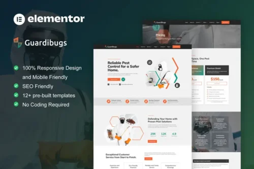 Mua Guardibugs - Pest Control Service Elementor Pro Template Kit giá rẻ