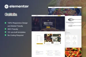 Mua Gustoita - Italian Restaurant Elementor Template Kit giá rẻ