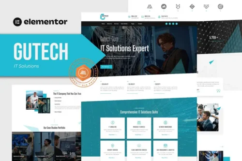 Mua Gutech - IT Solutions Elementor Template Kit giá rẻ