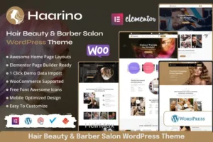 Mua Haarino - Hair Beauty & Makeup WordPress Theme giá rẻ