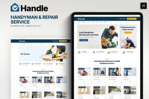 Mua Handle - Handyman & Repair Service Elementor Template Kit giá rẻ