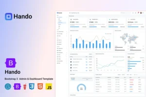 Mua Hando - Bootstrap 5 Admin & Dashboard Template giá rẻ