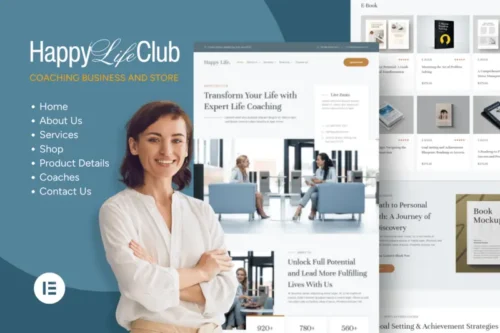 Mua Happy Life Club - Business Tutor Elementor Template Kit giá rẻ