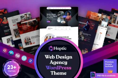 Mua Haptic - Web Design Agency WordPress Theme giá rẻ