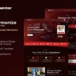 Harmonize – Recording Studio Elementor Template Kit