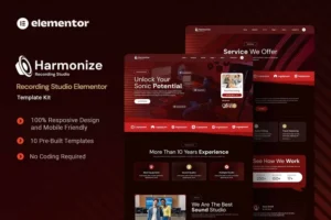 Mua Harmonize - Recording Studio Elementor Template Kit giá rẻ