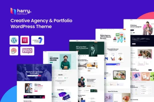 Mua Harry - Creative Agency Portfolio WordPress Theme giá rẻ