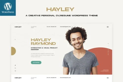 Mua Hayley - Personal CV/Resume WordPress Theme giá rẻ