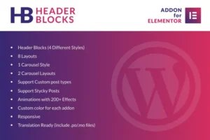 Mua Header Blocks for Elementor - WordPress Plugin giá rẻ