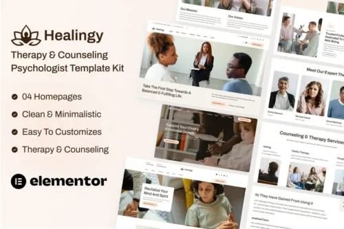 Mua Healingy - Therapy & Counseling Psychologist Template Kit giá rẻ