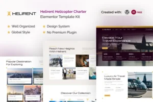 Mua Helirent - Helicopter Charter Elementor Template Kit giá rẻ