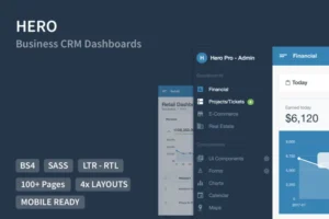 Mua Hero PRO - Business Admin Dashboards giá rẻ